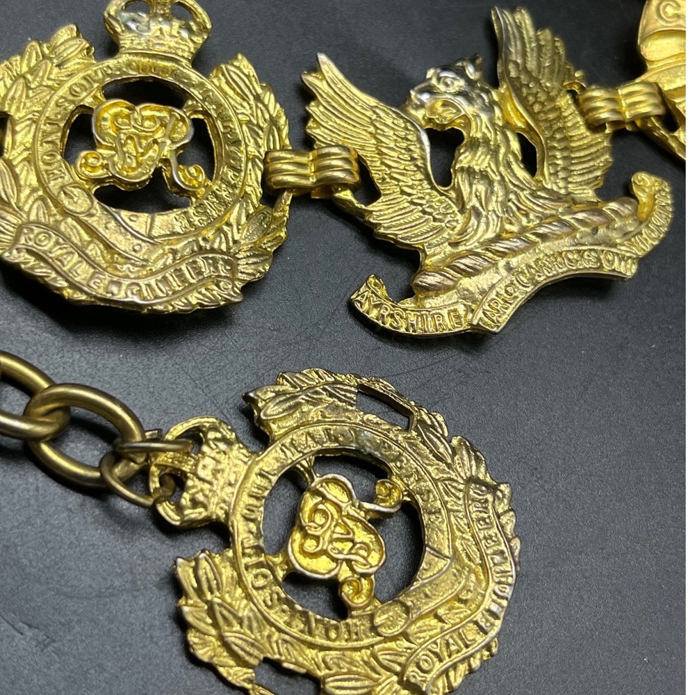 British Army Regimental Badge Link Belt  Prince of Wales Volunteers - Picture 2 of 6